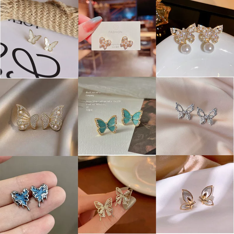 Серебряная игла, универсальные модные серьги, образец серебро 925, стиль легкой роскоши, стиль Chanel