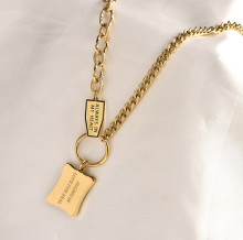 钛钢新款嘻哈毛衣链女潮男女搭配街舞欧美情侣小众设计ins项链潮