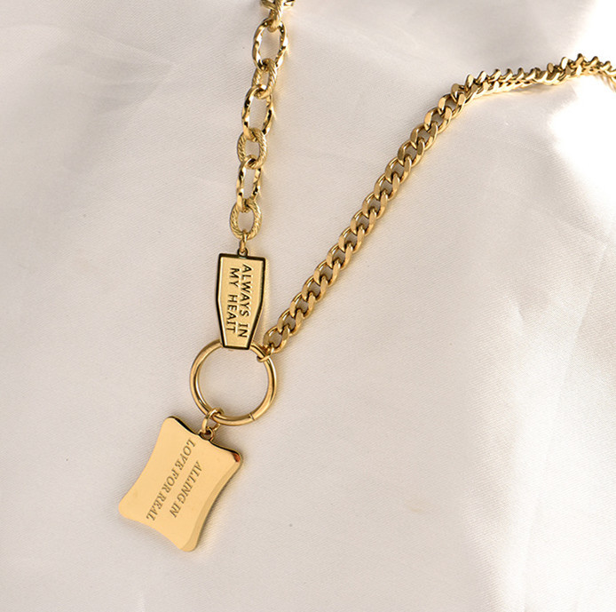 钛钢新款嘻哈毛衣链女潮男女搭配街舞欧美情侣小众设计ins项链潮