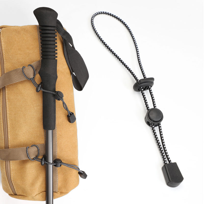 Trekking Pole Fixed Buckle Outdoor Elastic Rope Mountaineering Bag Lanyard Buckle Fixed Rope Cane Hook Backpack Expansion Accessories
