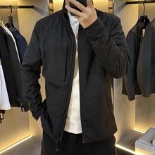 秋冬季新款简约风外套男士个性加棉外套时尚休闲棉服商务小众轻奢