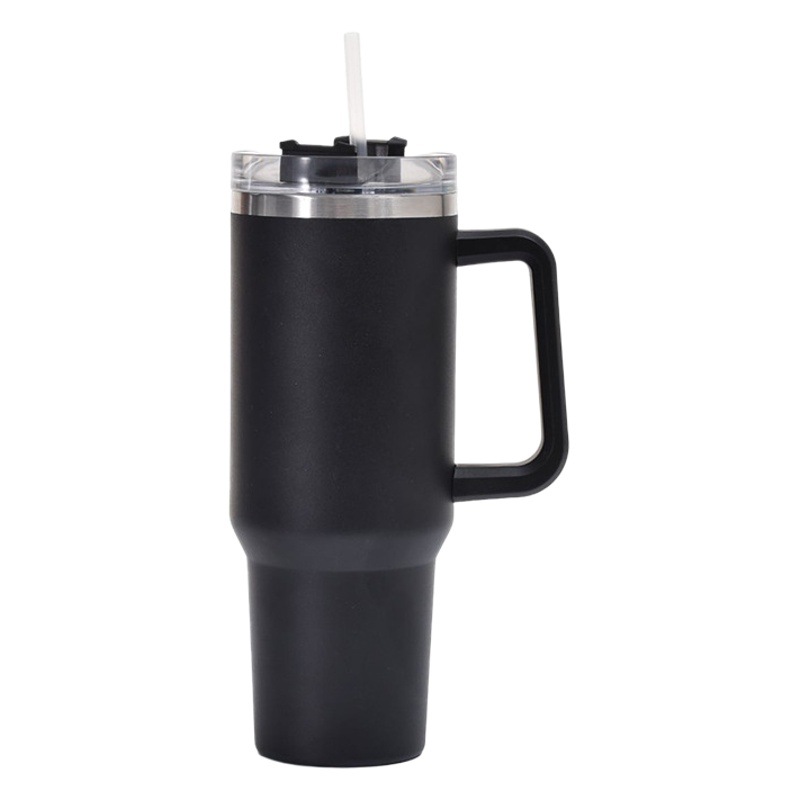Transfronterizo de acero inoxidable de calidad alimentaria 40Oz Taza Del Coche de gran capacidad de Vacío Termo taza mango portátil taza de helado