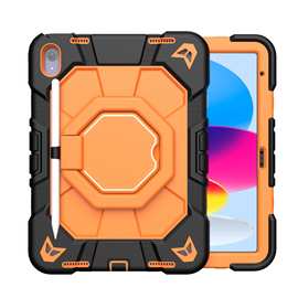 ipad 10代 11代 A16三防保护套 硅胶防摔手提360旋转支架保护壳