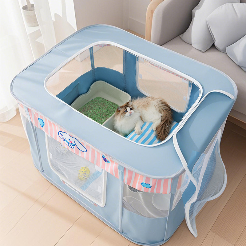 Big Ear Dog marca conjunta primavera y verano cuatro estaciones, sala de partos de gatos rectangular universal, nido de gatos multifuncional para gatos, cerca de tienda de campaña para mascotas