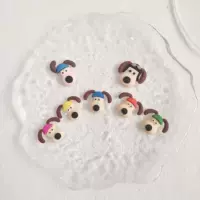 ПВХ мягкая резина маленький размер голова собаки DIY Аксессуары Чехол для мобильного телефона коробка для хранения Пряжка для обуви украшение чашка патч на холодильник
