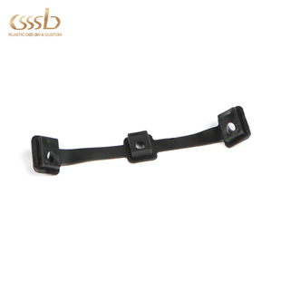 Black LLDPE Hinge Injection Molded Parts Plastic Parts Soft Bendable Connectors Traction Belt Fixing Strip Non-standard