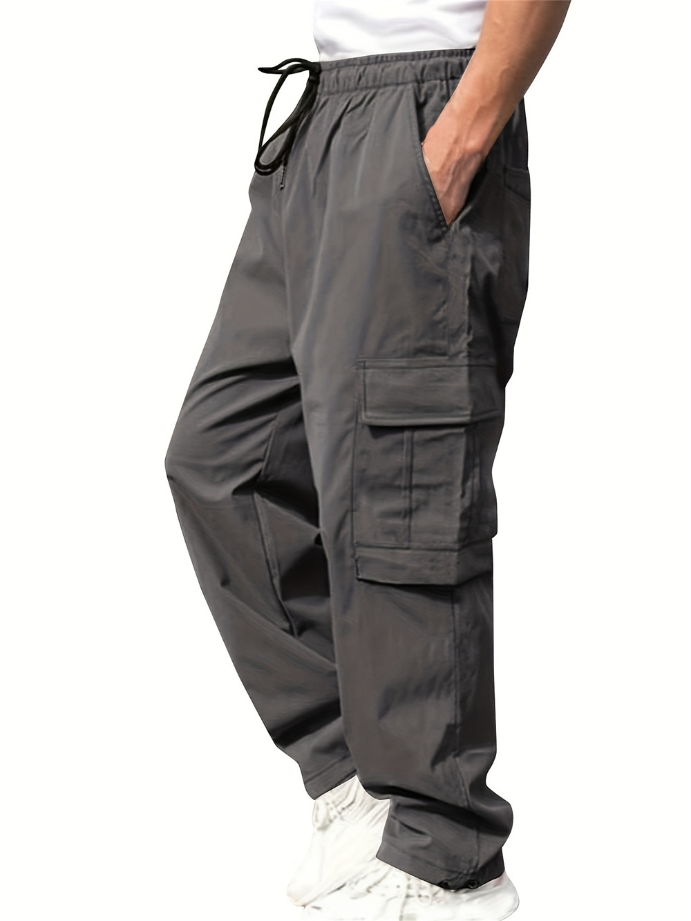 2024 Spring and Autumn Youth Casual Work Clothes Long Loose Straight Outdoor Sports Running Pants Men_voghion.com