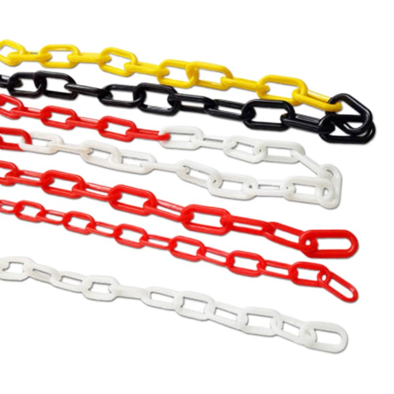 Предупреждающая цепь дорожная конусная цепь PE красный белый желтый черный предупреждающий столбик защитная цепь для сушки одежды дорожная изоляционная пластиковая цепь