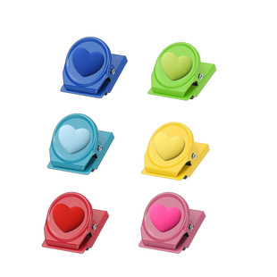 Cross-Border Independent Website Magnetic Clip Office Folder Refrigerator Magnetic Clip Whiteboard Square Magnetic Clip Colorful Magnetic Clip Strip