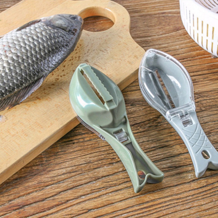 廚房帶蓋刮刮鱗工具 魚鱗刨刮器手動去魚鱗工具魚鱗刷 廚房小工具