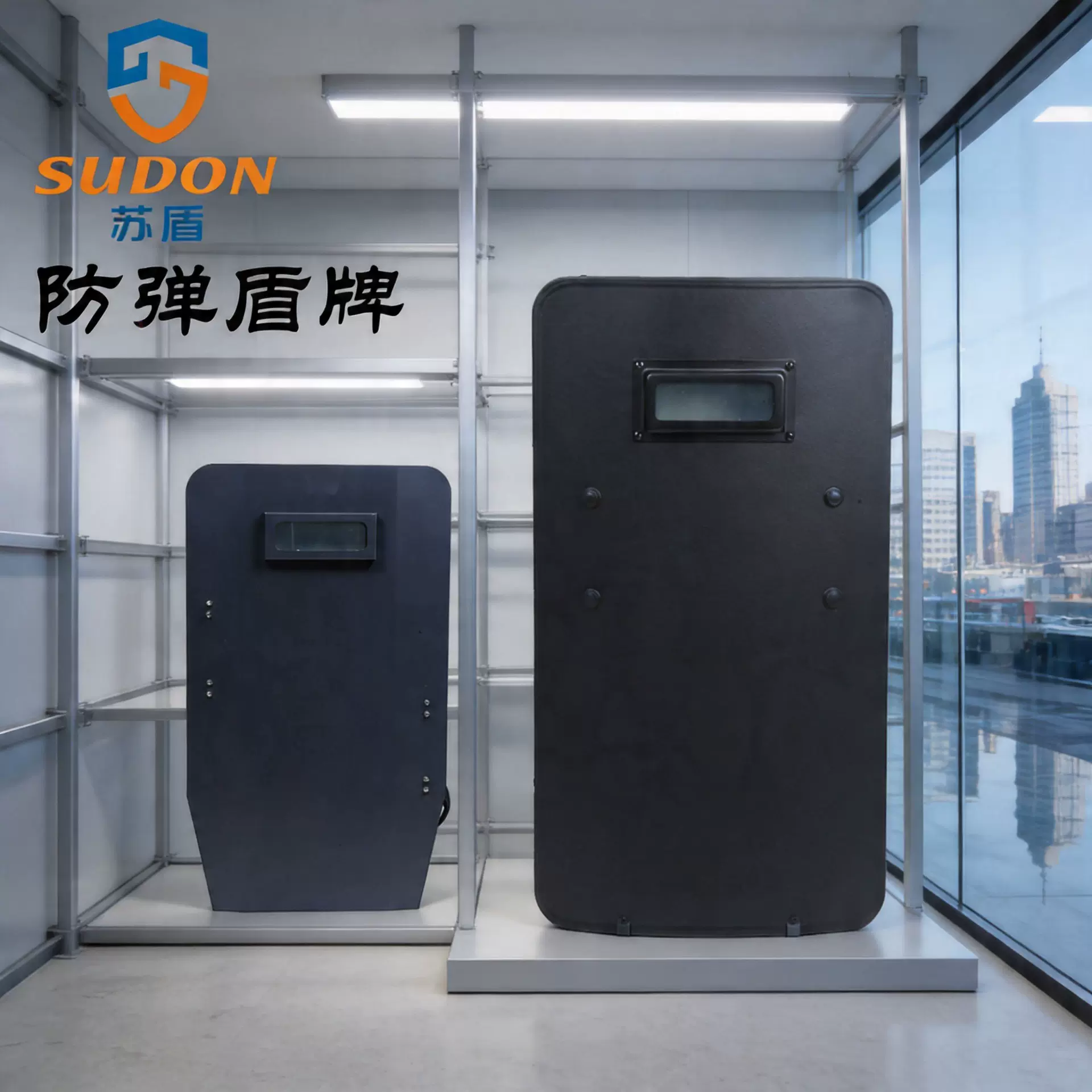 厂家批发 GA三级防暴盾牌防护装备金属钢制防弹防爆盾PE防弹盾牌