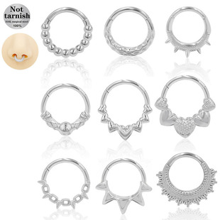 Gaibei Europe and the United States cross-border all stainless steel nose ring Mobius ear buckle gold-plated twist ear ring high-grade earrings