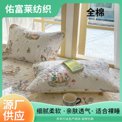 綿キルティングプリント枕カバー小さな新鮮なシングル枕カバー綿 48 × 74 枕カバーペア家庭用枕カバー