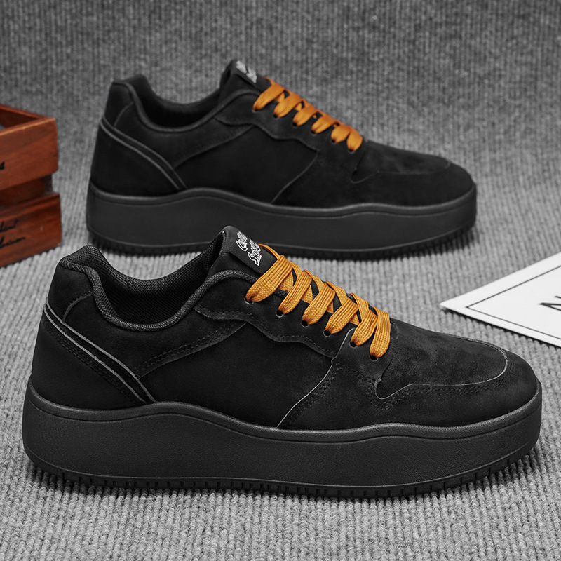 Zapatos de skate de hombre retro explosivo 2026 primavera nuevos zapatos casuales de color trigo con suela suave de moda zapatos deportivos para hombres