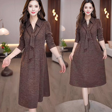 秋季法式连衣裙女中长款2025年新款气质时尚优雅实拍女装过膝裙子