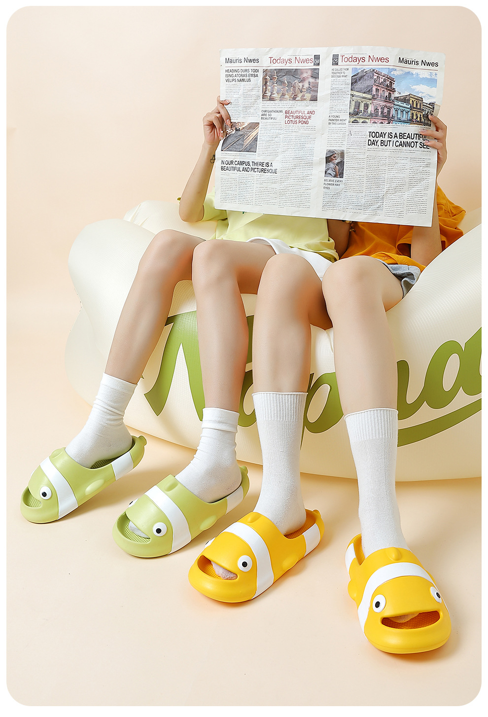 Unisex Cute Simple Style Animal Clownfish Solid Color Round Toe Slides Slippers display picture 3