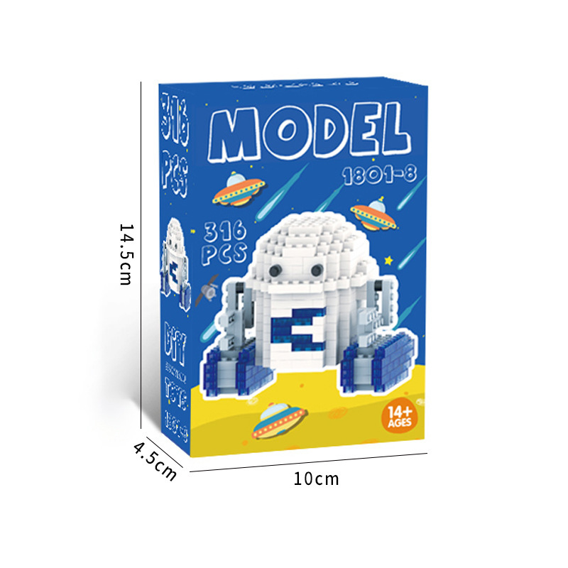 Regalos de la institución de formación, bloques de construcción, astronautas espaciales, adornos de montaje de rompecabezas, mini juguetes de inserción de micropartículas al por mayor image 6