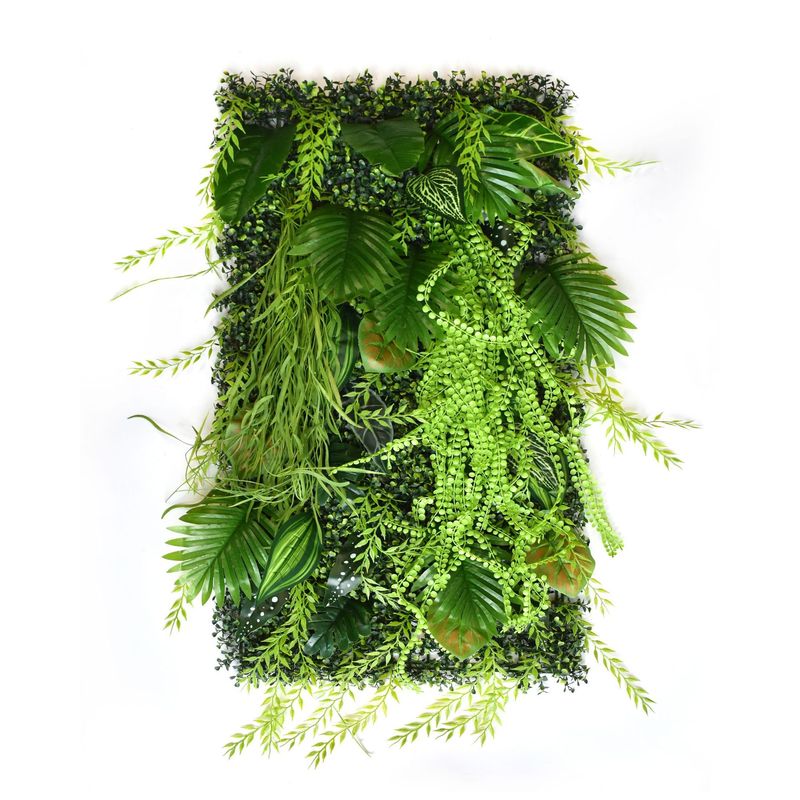 跨境热卖仿真植物墙造景装饰假花墙尤加利米兰装饰植物塑料背景墙|undefined