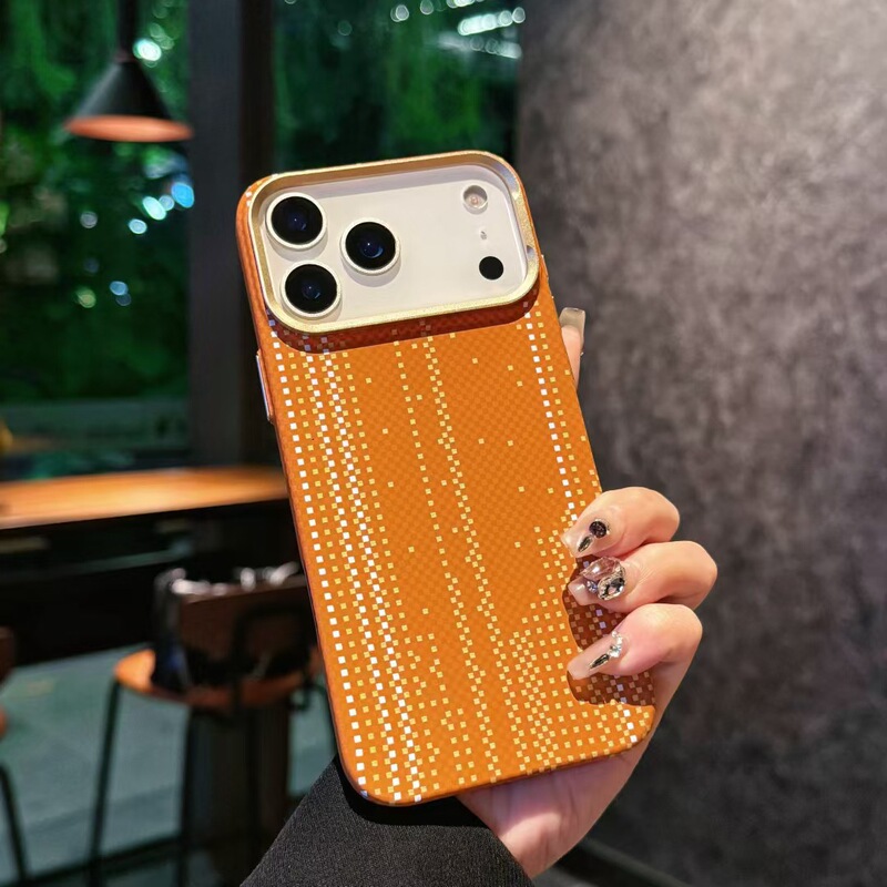 适用iphone17PROMAX凯夫拉纹理夜光磁吸手机壳苹果16超薄PC保护套|undefined