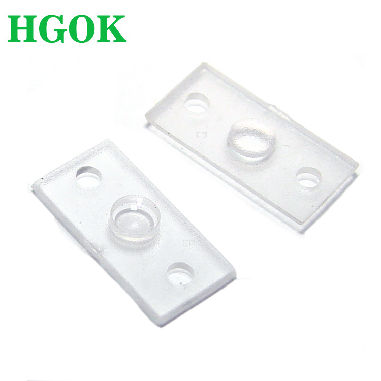 HGOK透明LED导光板 PC透光led灯贴片增亮聚光导光板柱带两孔