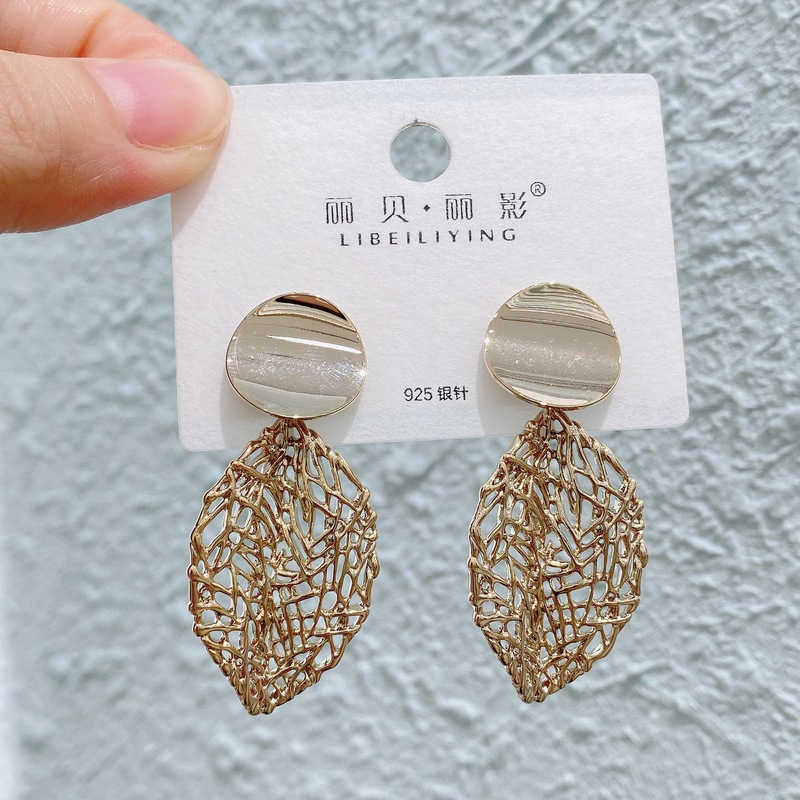 丽银/丽贝丽影复古金属耳环潮流耳饰女简约气质耳坠个性时尚潮款|undefined