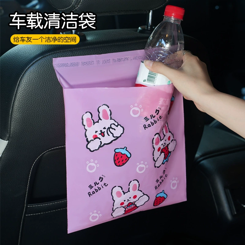 Автомобильный бытовой одноразовый мешок для мусора с героями мультфильмов Вертикальный портативный Настольный водонепроницаемый маслостойкий герметичный мешок без липких следов