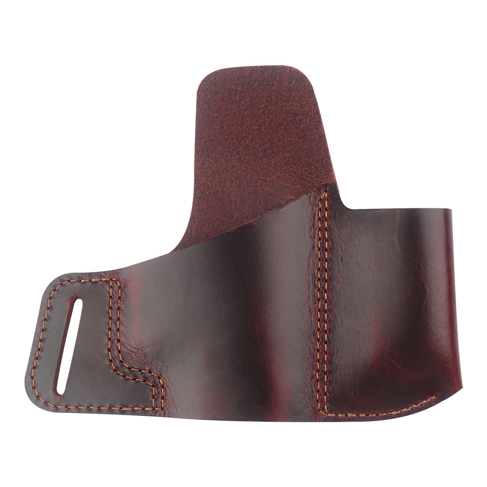 (2개) MANBA HOLSTER 야외 전술 1911 권총 홀스터 COWHIDE 허리 교수형 총 가방 상자 커버 보이지 않는 퀵 풀 홀스터
