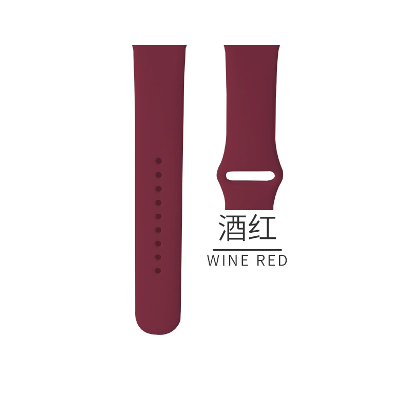 Silicone watch strap (Apple compatible), generations 1–9/SE, standard & extended, multiple colors