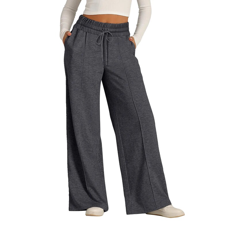 Cross-Border Tk Amazon Best-Selling High-Waisted Wide-Leg Sweatpants Mid-Line Sweatpants Casual Jogging Sports Pants Women's Clothing Cross-Border Tk Amazon Best-Selling High-Waisted Wide-Leg Sweatpants Mid-Line Sweatpants Casual Jogging Sports Pants Women's Clothing
