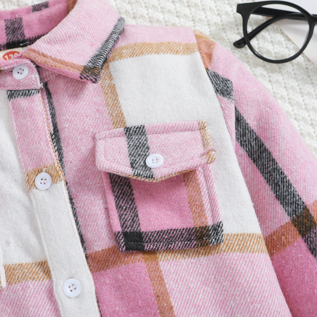 Abbigliamento per bambini, camicia a quadri monopetto a maniche lunghe, casual, per bambini, primavera e autunno_voghion.com