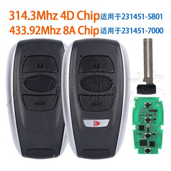 スバルインプレッサフォレスター 231451-5801/7000 車のスマートカード 4D/8A 314/433 に適しています。