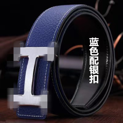 潮流扣腰带皮带简约平滑牛皮时尚跨境男士批发商务带工年轻腰带年|undefined
