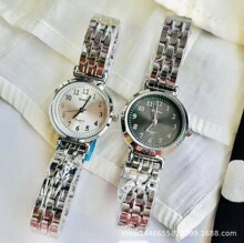 韩风chic简约时尚初高中学生精致钢带链条石英腕表直播爆款批发价