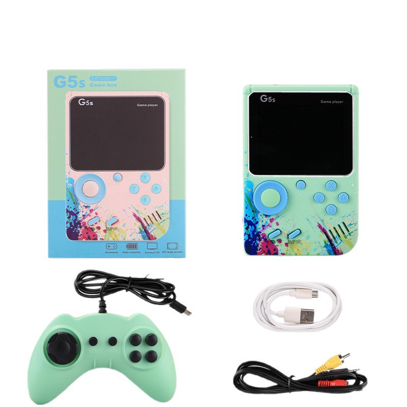 Máquina de juego portátil de macarons colorida transfronteriza G5, juguetes nostálgicos para niños y estudiantes, máquina retro mini 500 en uno