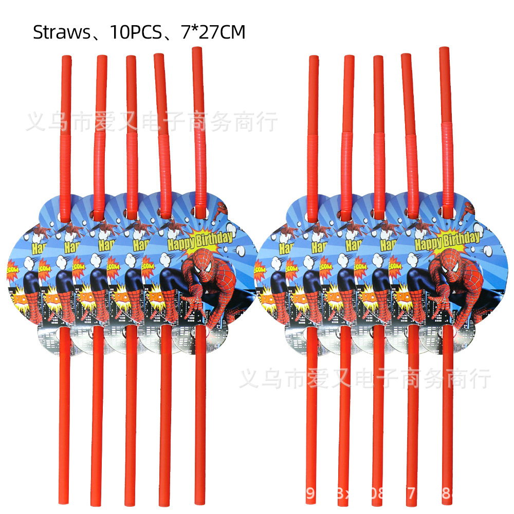 El hombre araña rojo Tema de cumpleaños plato de papel taza de papel cuchillo de tejido tenedor cuchara decoración del partido vajilla traje suministros