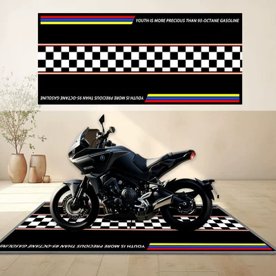 mat, dirt-resistant, wear-resistant, easy to – Avtomobil döşəmə paspasları - motorcycle-display-mat-8-60200cmcrystal-velvet-with-anti-slip-plastic-dots