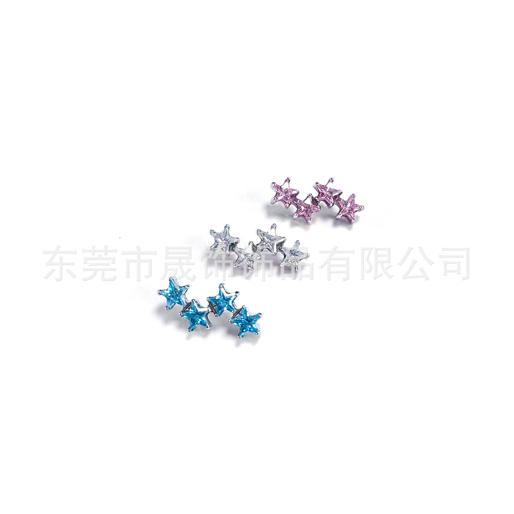 F136 Titanium Alloy 包 Studded 五角 Star Ear Stud Helix Cartilage Stud Star Labret Stud Tongue Barbell G23 Implant Grade Titanium 穿孔 Jewelry