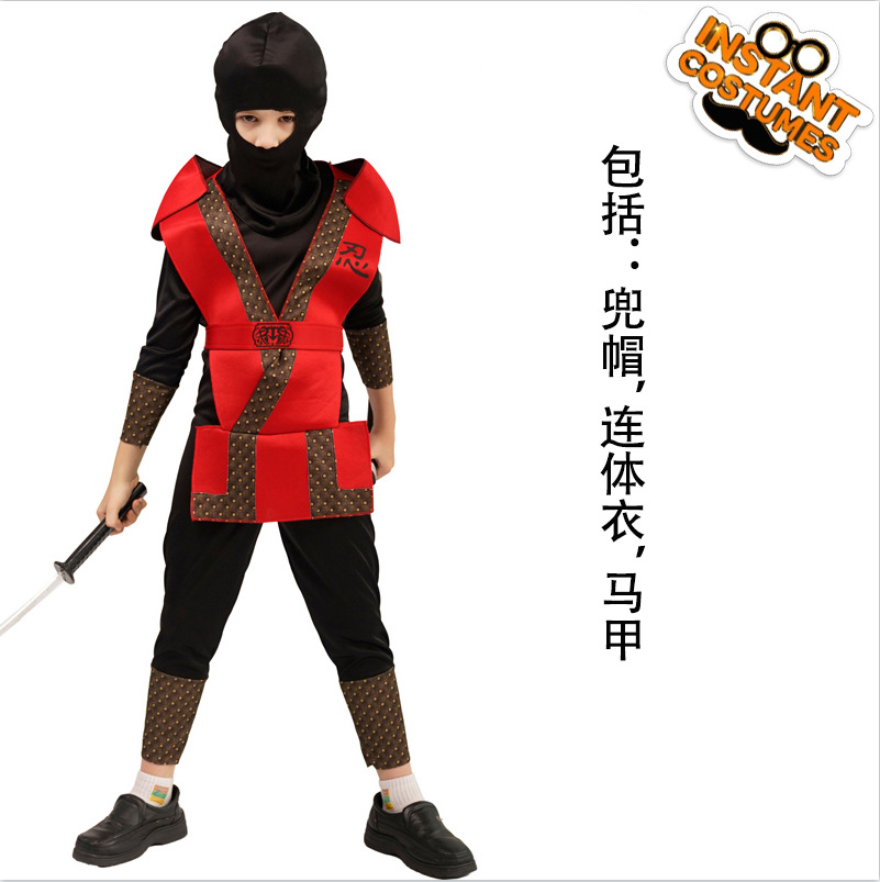 Traje de ninja para niños de Halloween Juego de rol cos Traje de actuación de ninja para niños Traje de ninja para niños