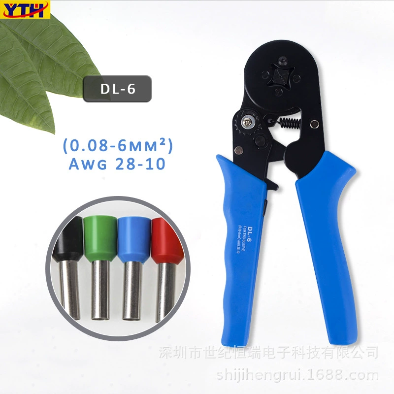 D6-6/DL-6 terminal crusher piping tube-shaped hexagonal four-side crusher wire cold-end claw wiring tube type