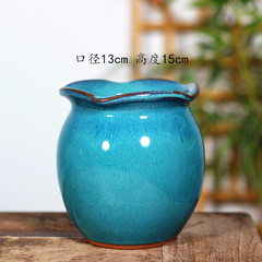 宜興紫砂花盆創意家居鮮花綠植物景觀桌面花盆簡約亮釉陶罐陶瓷盆