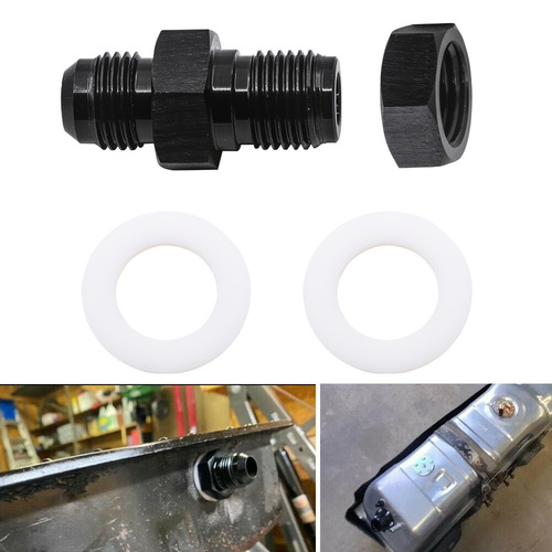 Car modification accessories fuel cell separator connector AN6/8/10/12 aluminum alloy connector with gasket
