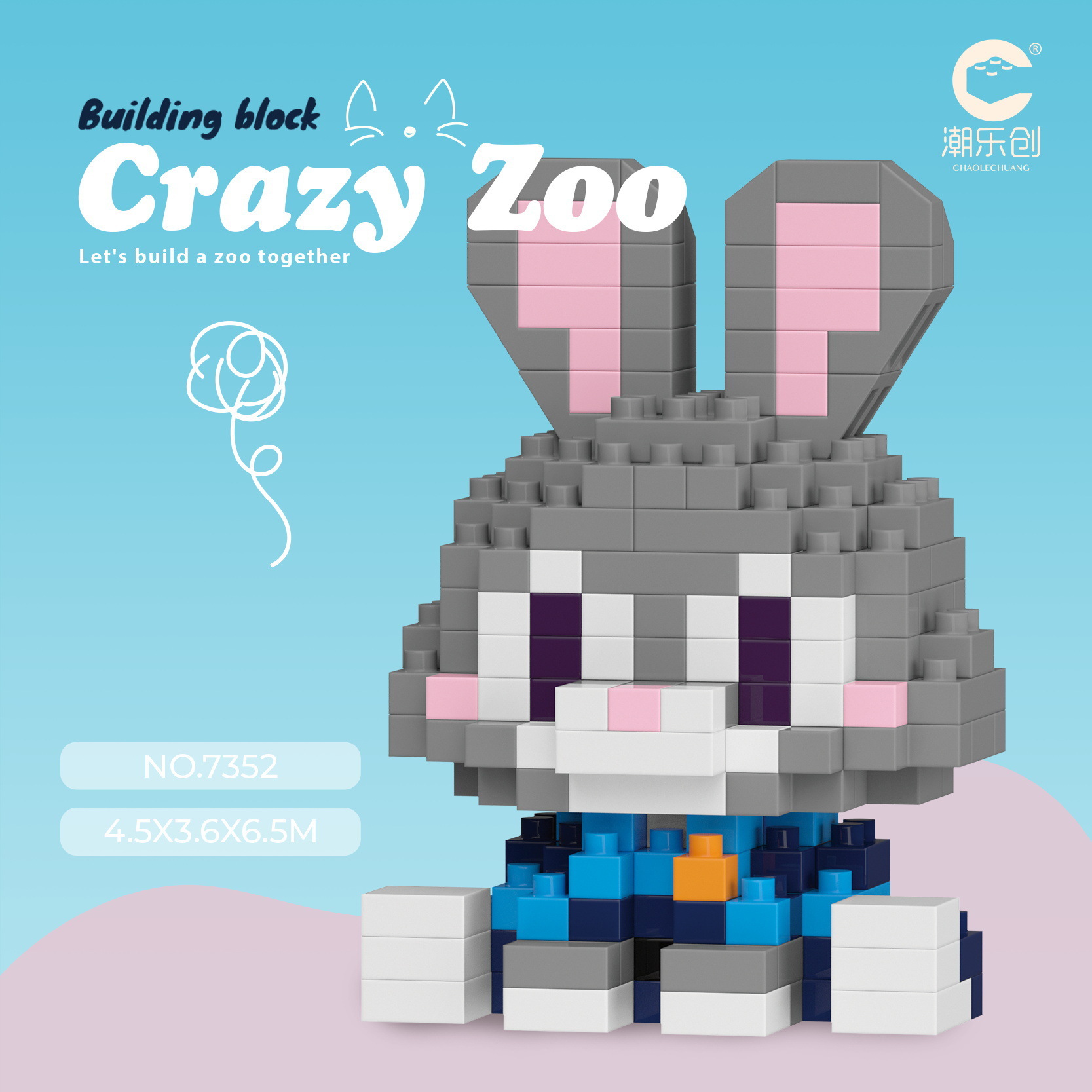 Chao Lechuang Animal City muñecas de dibujos animados, zorro rojo, jugo, juguetes infantiles compatibles, bloques altos hechos a mano, caja ciega