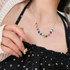 Fashionable organic pendant, summer necklace, decorations, chain for key bag , design accessory, internet celebrity