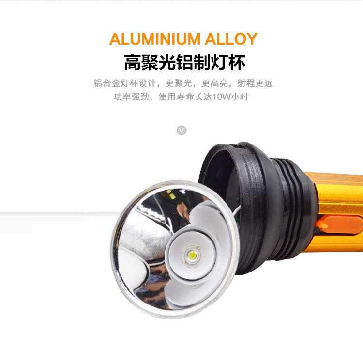 Wholesale LED high-brightness flashlight, rechargeable, multi-purpose, long-range, portable, ultra-bright, small mini tail light for home use and camping