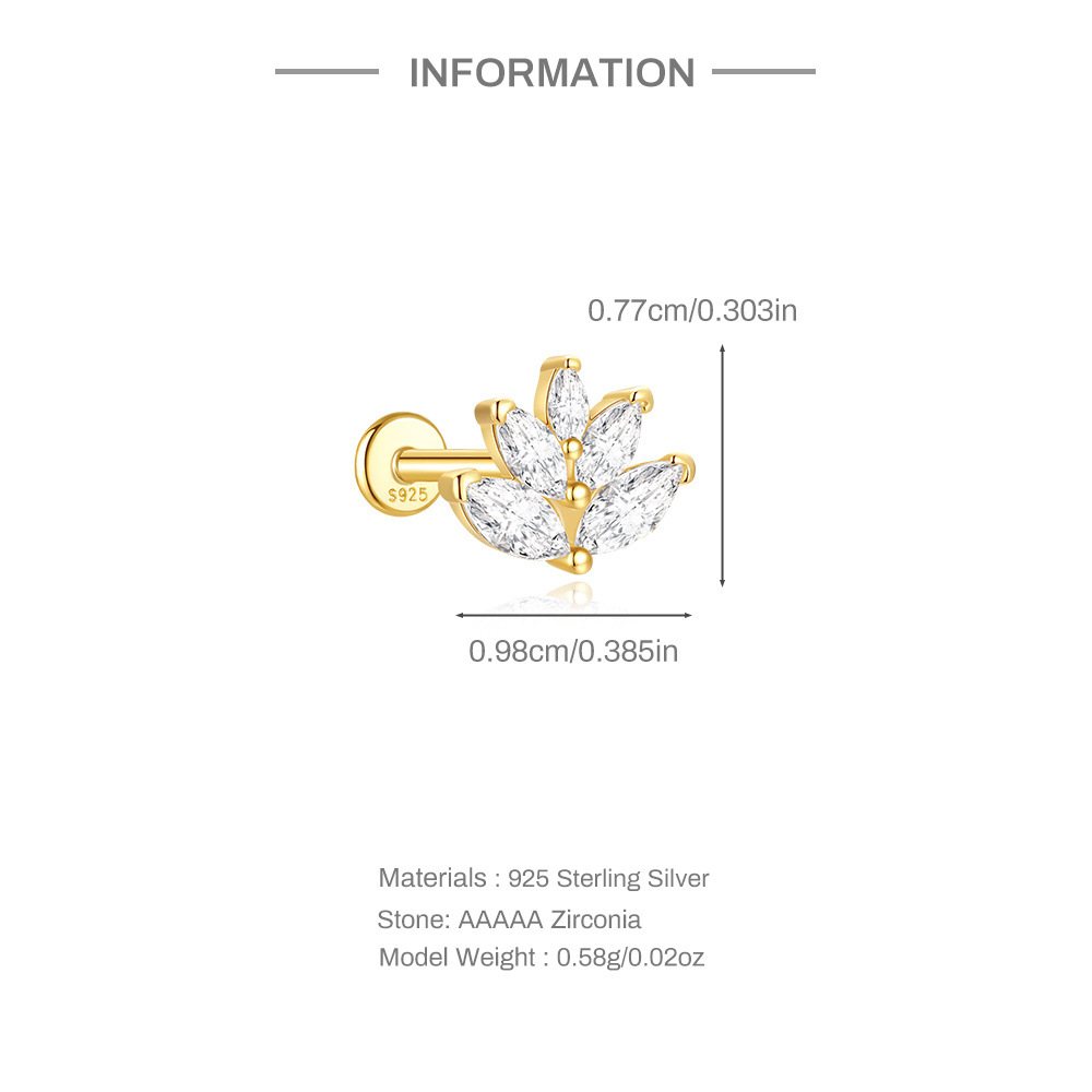 1g Weight Zircon Inlay Material Ear Studs Classification Ear Cartilage Rings & Studs Piercing Type 1 Piece Quantity Daily Occasion 925 Sterling Silver Material Geometric Pattern All Seasons Season Unisex Gender Elegant, Simple Style Style 1 Piece Ear Cartilage Rings & Studs Elegant Simple Style Geometric 925 Sterling Silver Zircon Ear Cartilage Rings & Studs 无