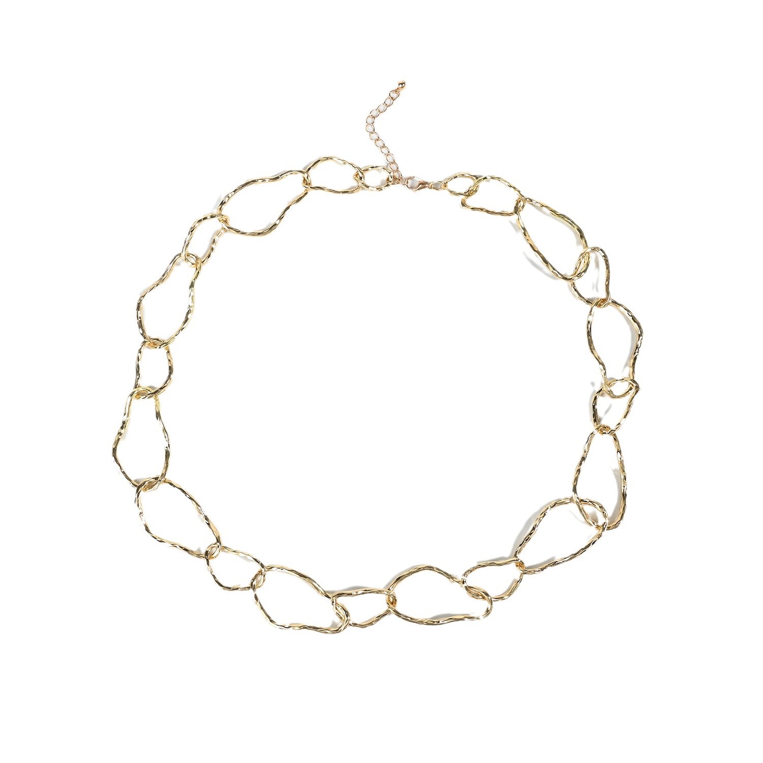 Delicate Two-tone Layered Necklace Gold And Silver Mixed Metal_voghion.com