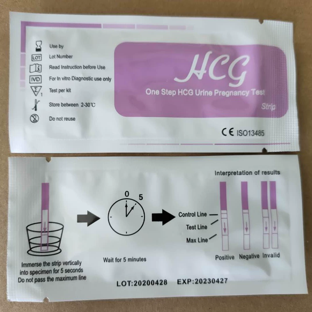 Производитель экспортирует самые продаваемые полоски HCG для быстрого обнаружения, тест-полоски для беременных, тест-полоски для ранней беременности