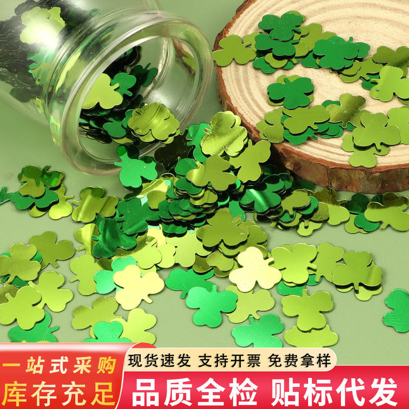 green sequins confetti st. patrick's day irish holiday party decoration items clover sequins green sequins confetti st. patrick's day irish holiday party decoration items clover sequins