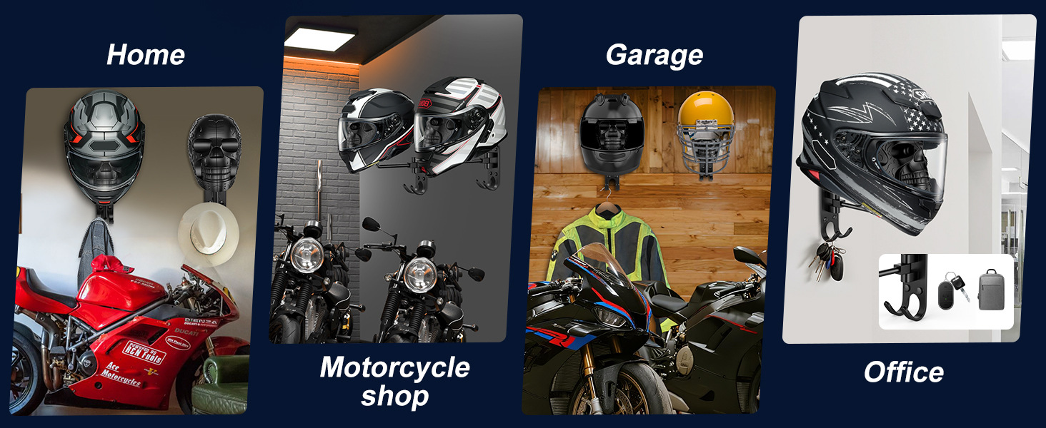 Cross-Border Halloween Skull Ornaments Motorcycle Helmet Rack Holiday Decoration Motorcycle Hat Storage Display Rack