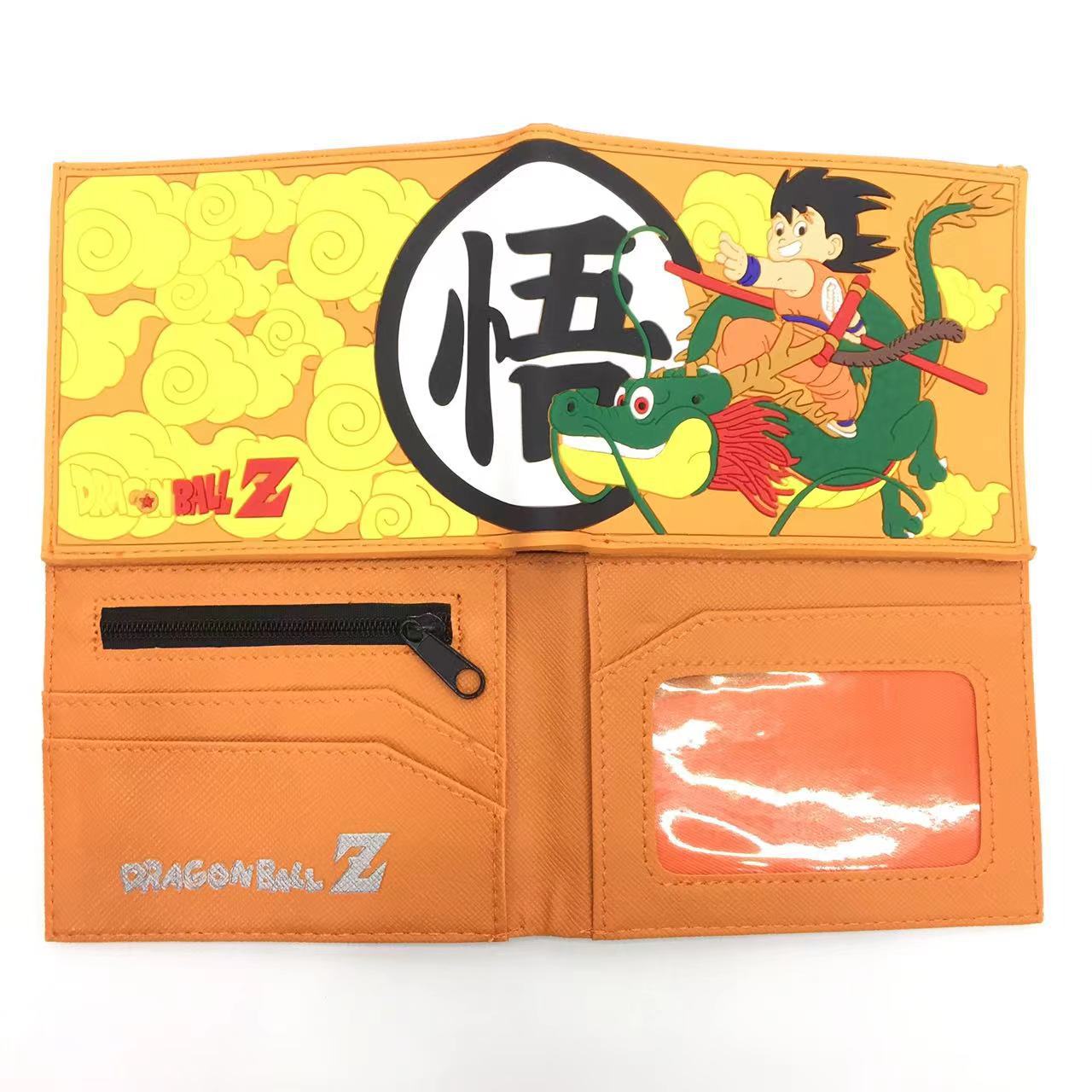 Anime Dragon Ball periférico dinero corto wukong Wu palabra estudiantes masculinos y femeninos corto monedero titular de la tarjeta en stock